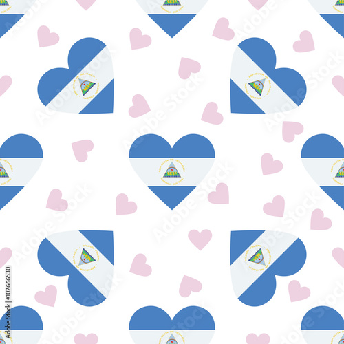 Nicaragua independence day seamless pattern. Patriotic country f