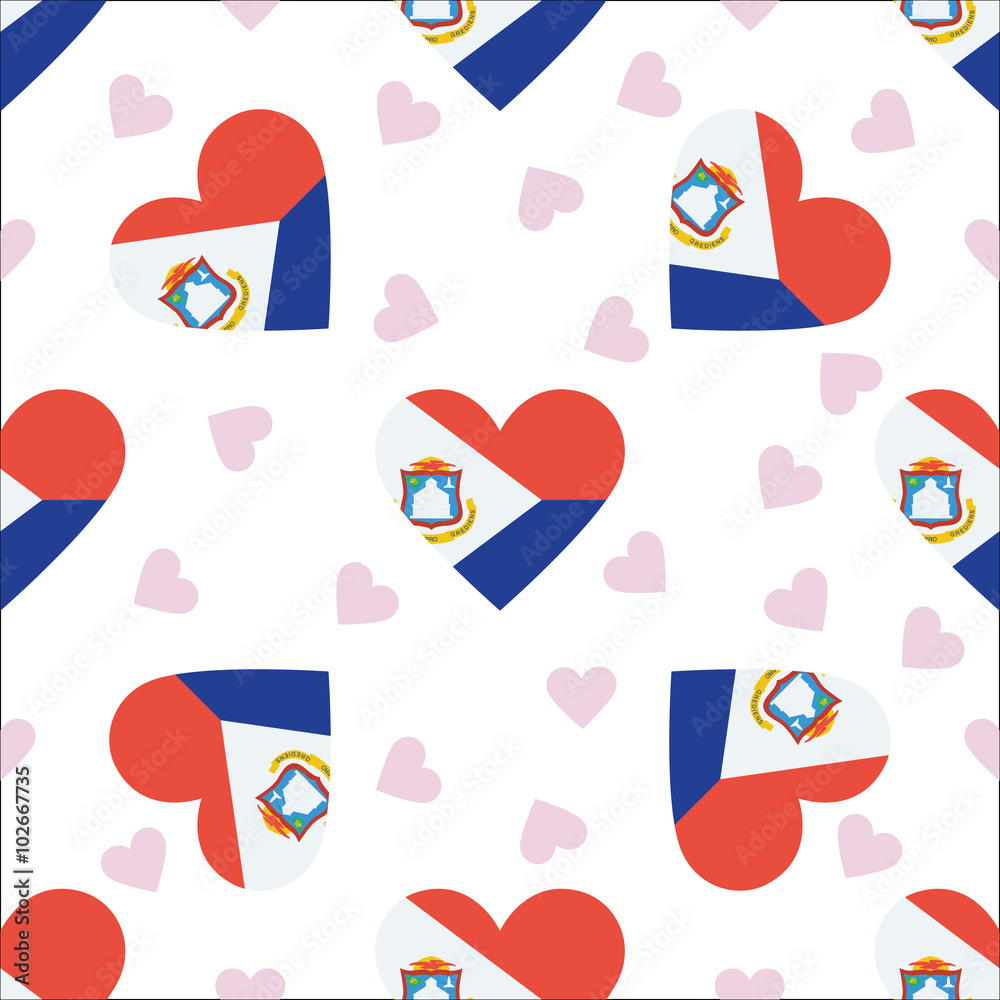 Sint Maarten independence day seamless pattern. Patriotic countr