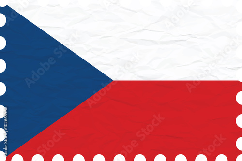 wrinkled paper czech republic stamp