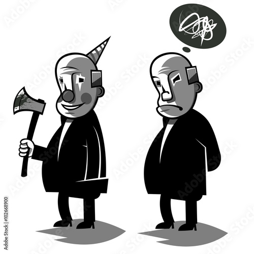 funny politician, set two vector illustration