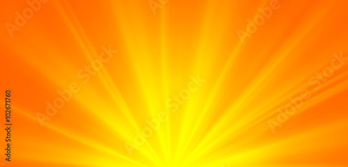 Shiny sun light horizontal banner, summer background