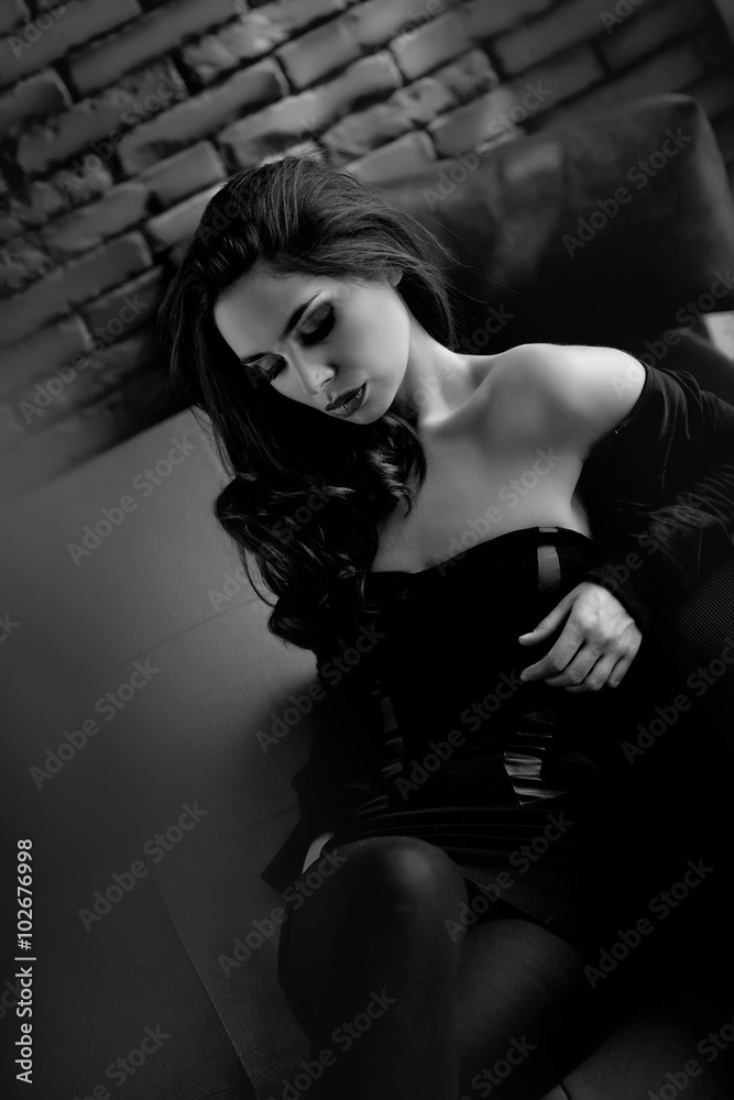 Sexy woman, bw Sexy woman, bw