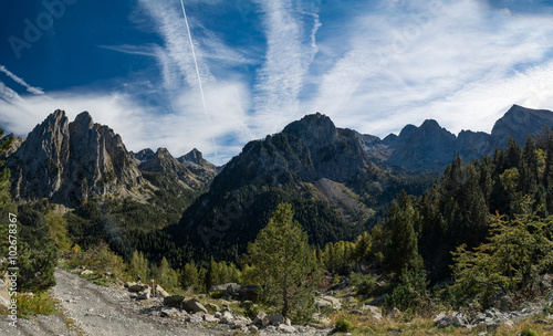 Spain, Pyrenees, a panorama photo