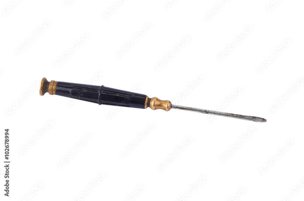 Naklejka premium Old and dirty screwdriver