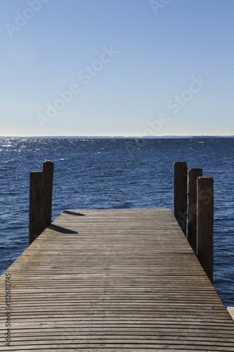 wooden pier on lake