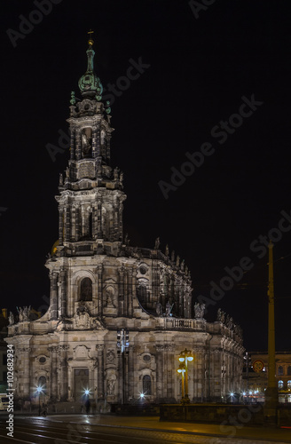 Dresden Cathedral At night, Germany © borisb17