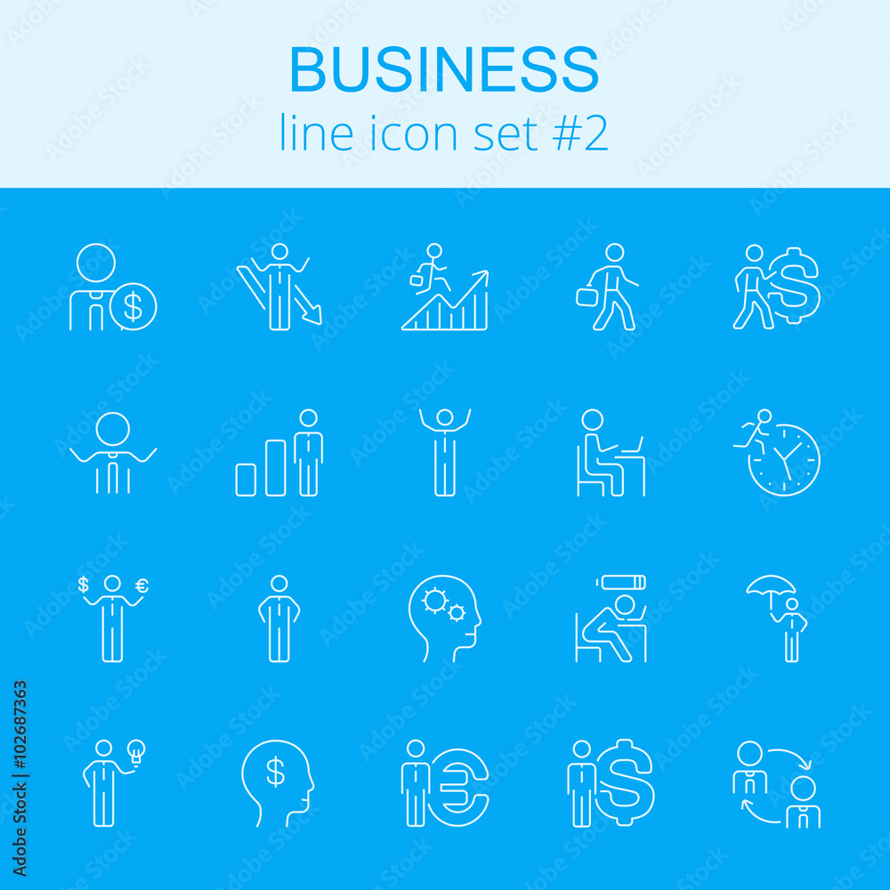 Business icon set.