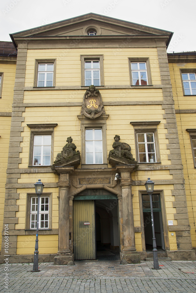 Alte Fassade in der Kanzleistraße in Bayreuth, Oberfranken