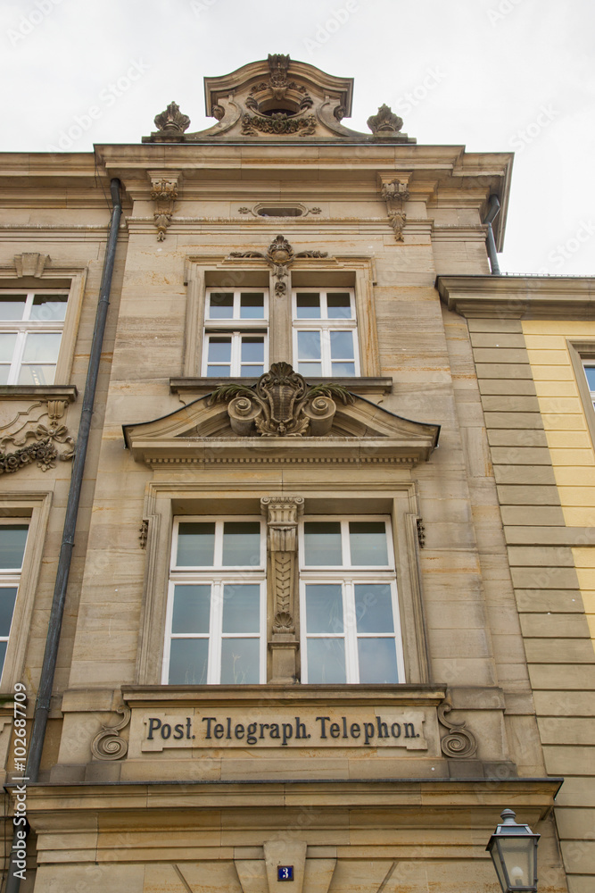 Alte Fassade in der Kanzleistraße in Bayreuth, Oberfranken