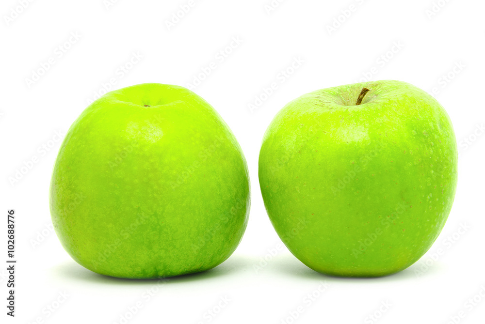 Green apple, isolated on white background Green apple, isolated on white background