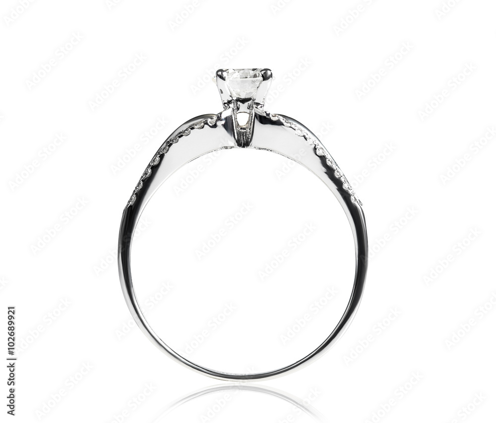 Jewellery ring isolated on a white background Jewellery ring isolated on a white background