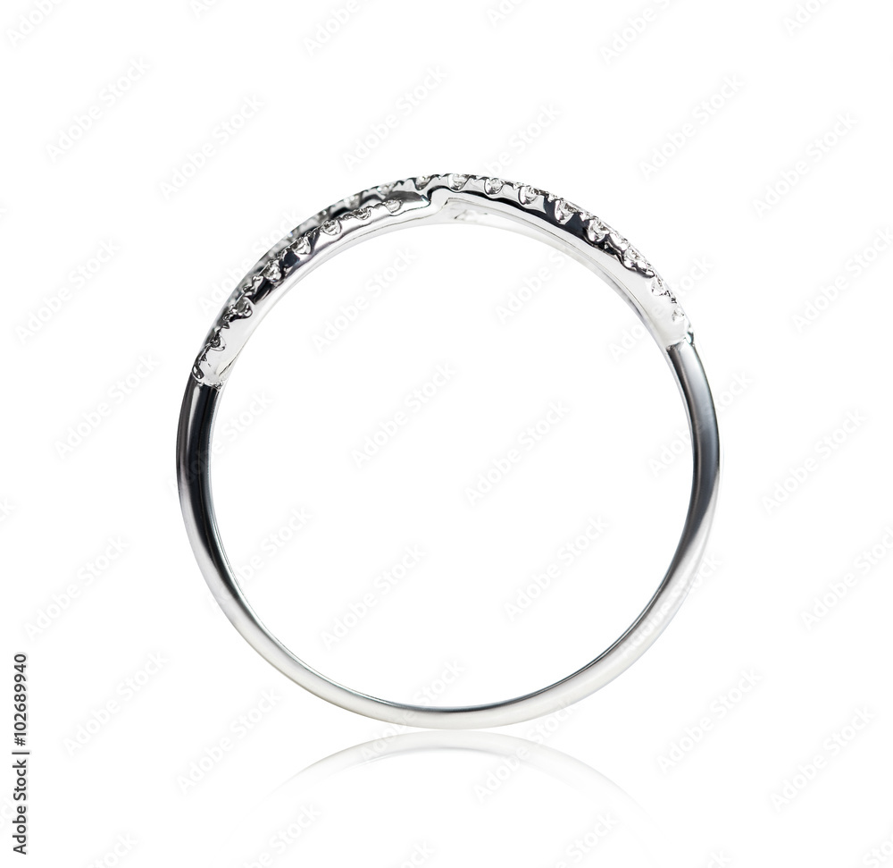 Fototapeta premium Jewellery ring isolated on a white background