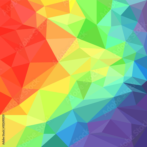 Rainbow Polygonal Background
