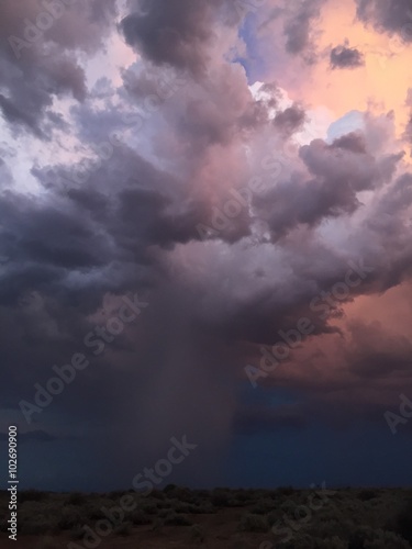 Colorful Sunset Rain Storm