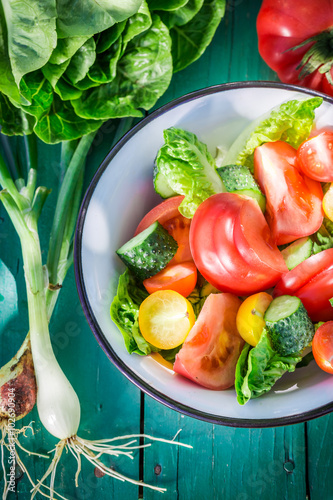 Vegetarian salad from countryside