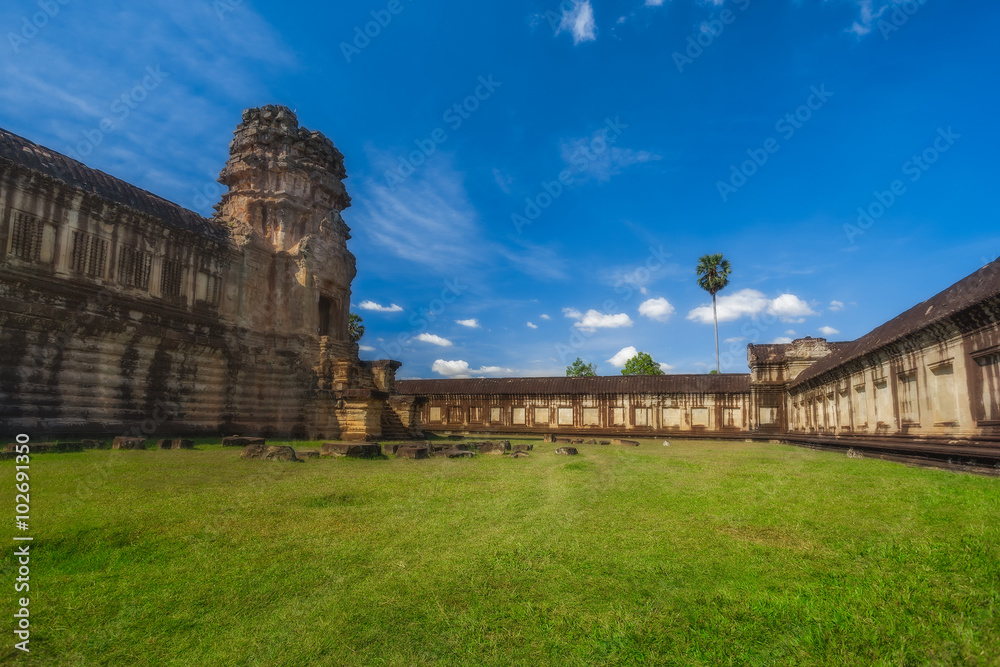 SIEM REAP, CAMBODIA. The temple complex of Angkor Wat, the inner area