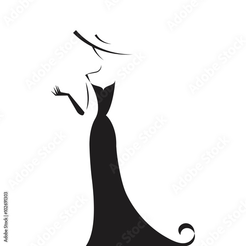 woman in the ball gown silhouette