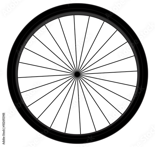 Vector bicycle wheel