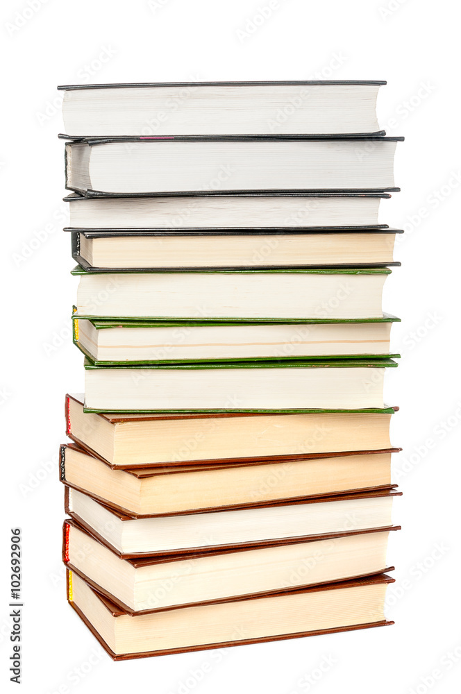Stack of books isolated on white background Stack of books isolated on white background