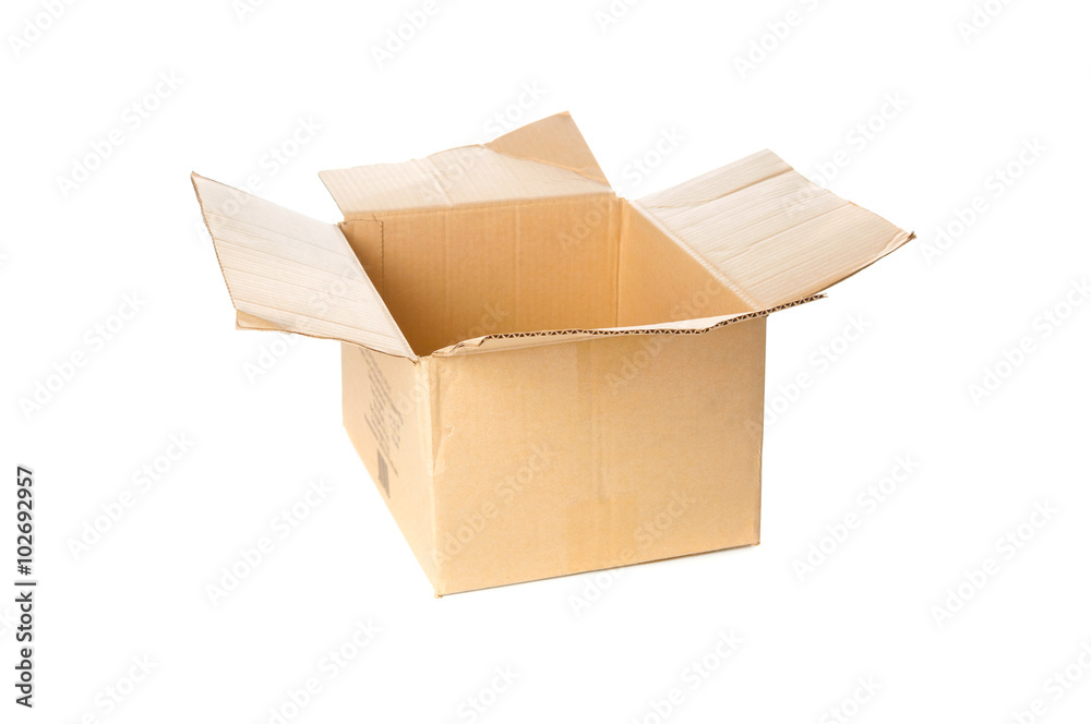 Cardboard box isolated on white background Cardboard box isolated on white background