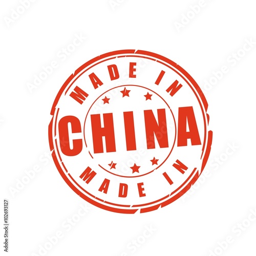 Made in China vector stamp