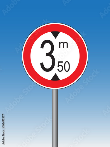 no vehicles taller than indicated - traffic sign