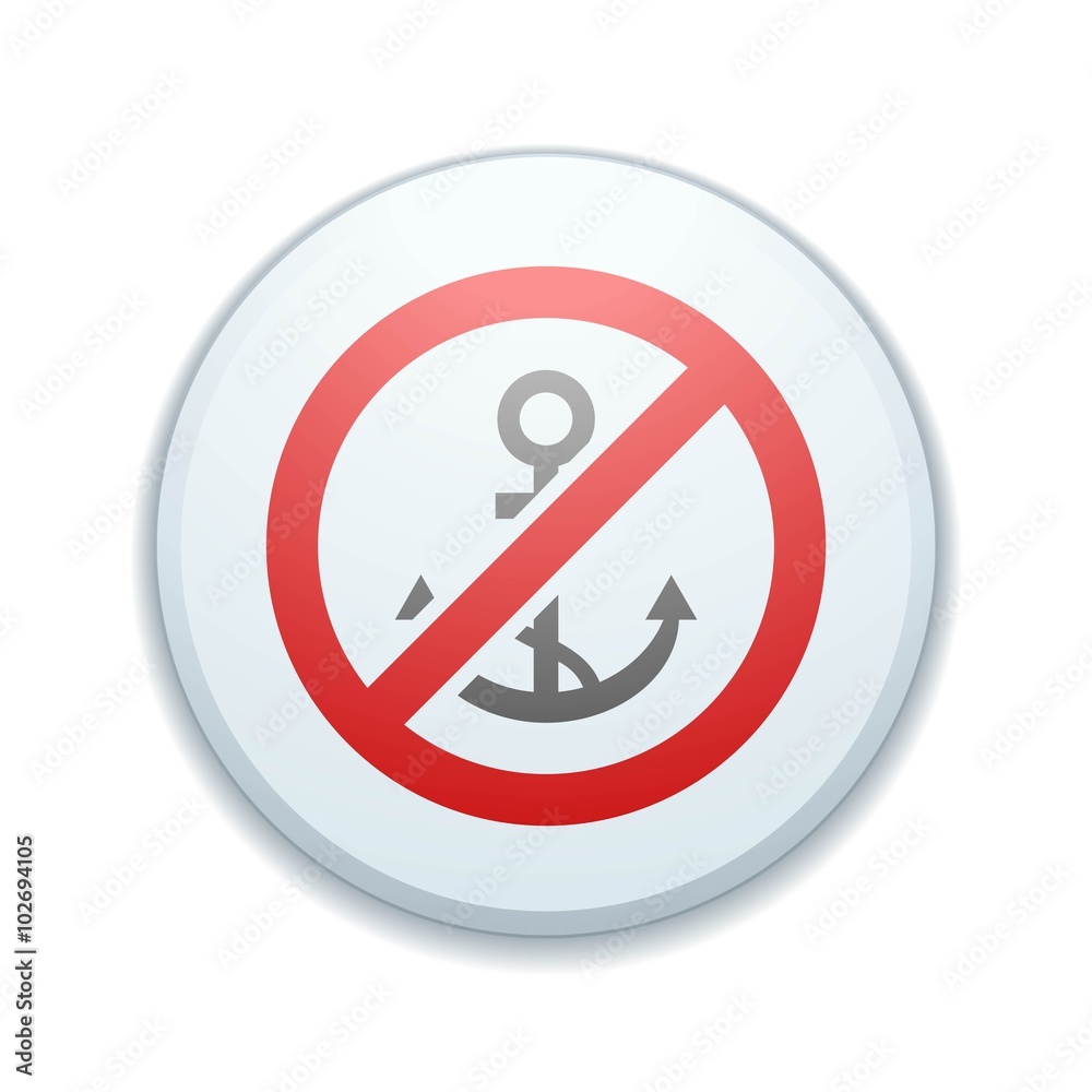 No Anchor sign
