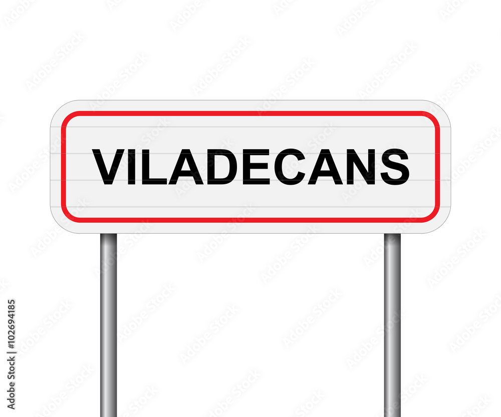 Welcome to Viladecans, Spain road sign vector Welcome to Viladecans, Spain road sign vector