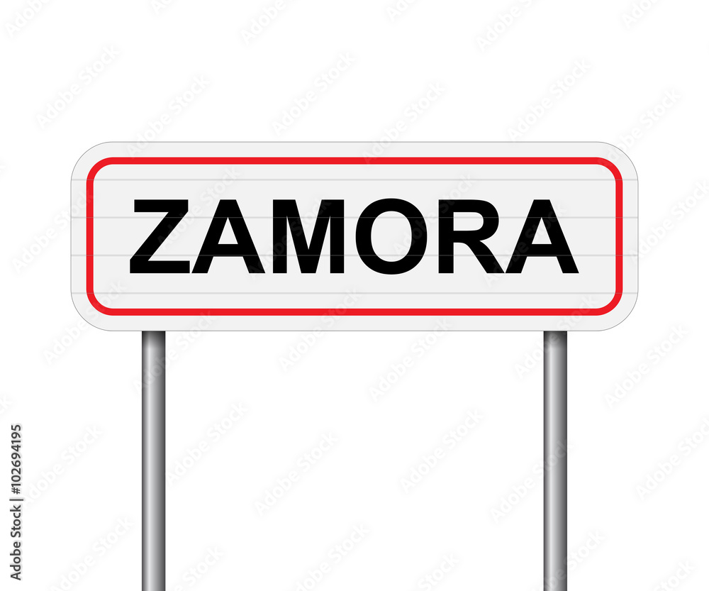 Welcome to Zamora, Spain road sign vector Welcome to Zamora, Spain road sign vector