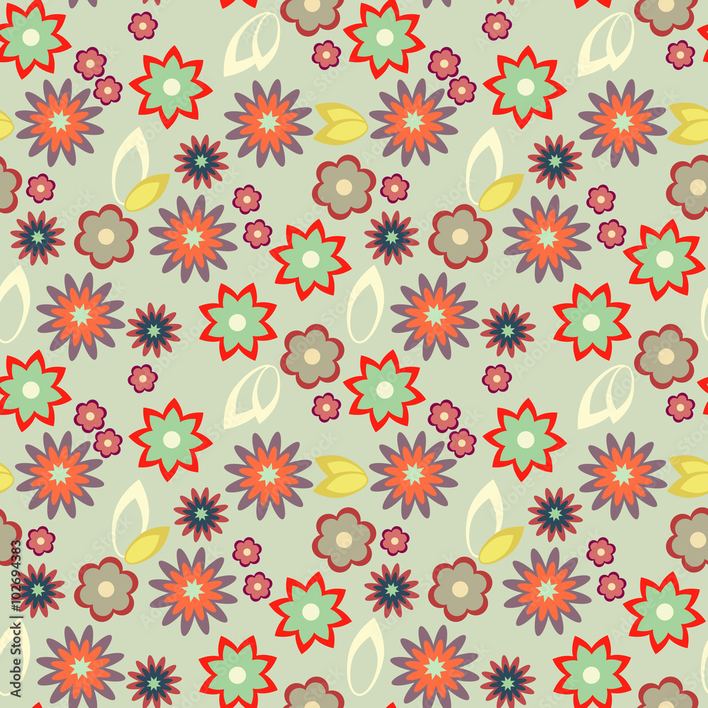 custom made wallpaper toronto digitalSeamless colorful background with simple floral pattern