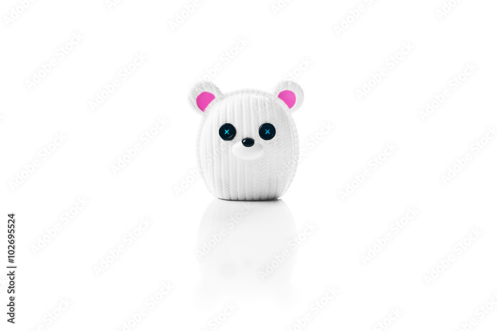 Toy figure of a mouse on a white background Toy figure of a mouse on a white background
