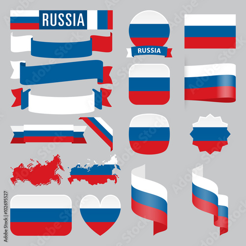 russia flags