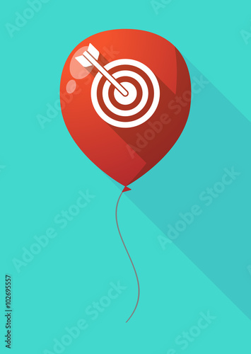 Long shadow balloon with a dart board