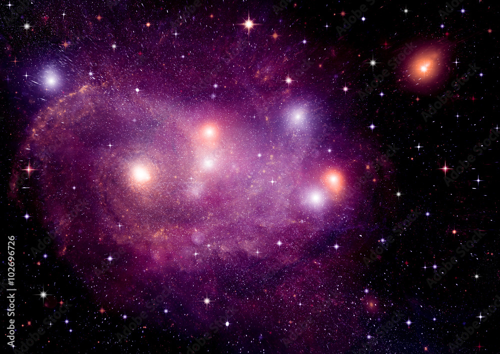 Fototapeta premium galaxy in a free space