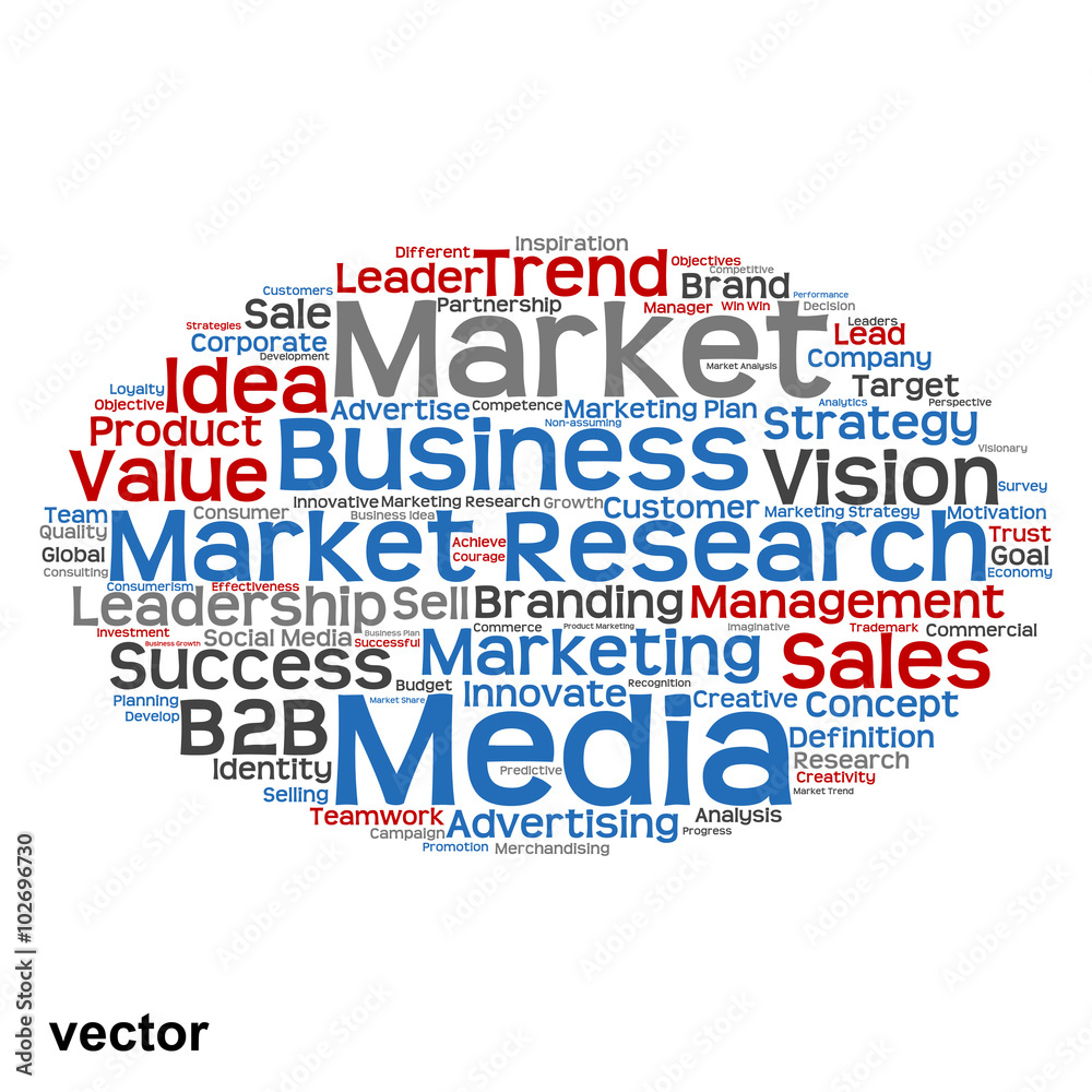 Vector conceptual business marketing word cloud