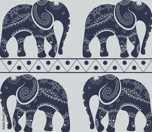 Pattern With Ornamental Elephant