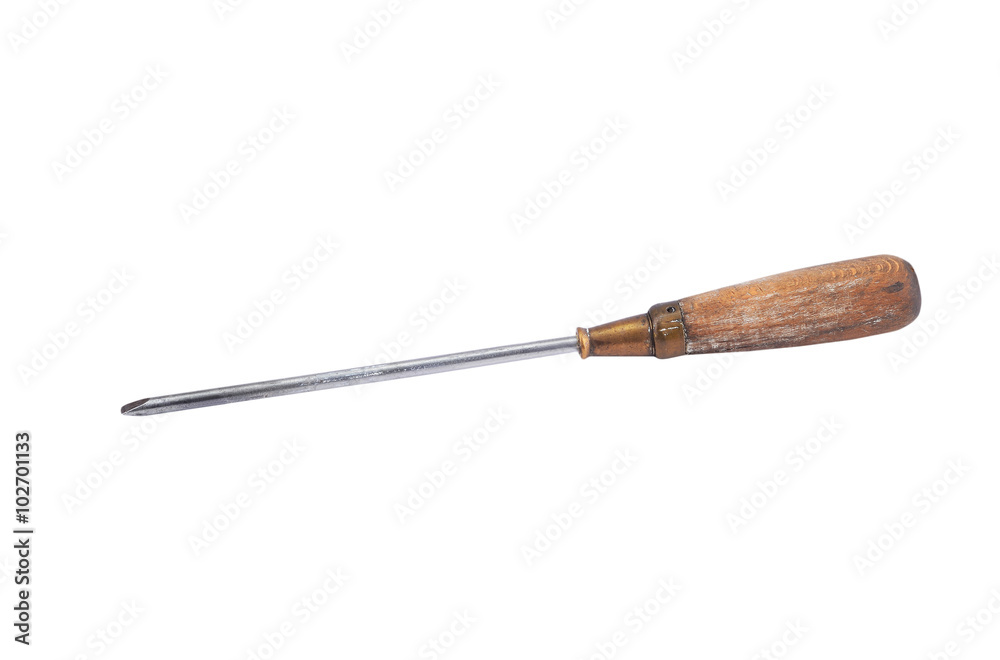 Naklejka premium Old and dirty screwdriver