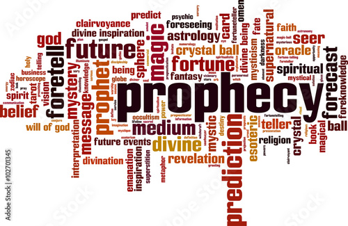 Fotografie, Obraz Prophecy word cloud concept. Vector illustration