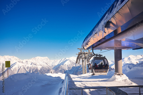 Mountains ski resort Caucasus - nature  background