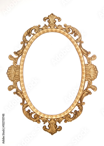 Gold gilt decorative rococo frame photo