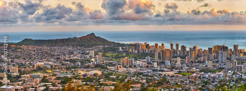 Waikiki and Diamond Head from Tantalus lookout photo