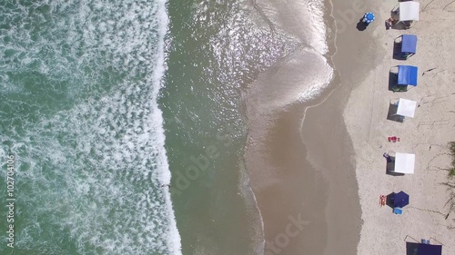 Aerial view of Juquehy Beach, Sao Paulo, Brazil photo