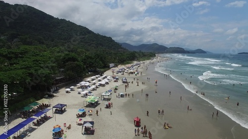 Aerial view of Juquehy Beach, Sao Paulo, Brazil photo