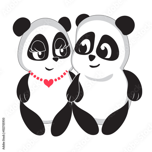 Fototapeta Naklejka Na Ścianę i Meble -  love the cute Panda