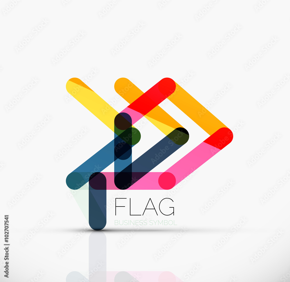 custom made wallpaper toronto digitalLogo flag, abstract linear geometric business icon
