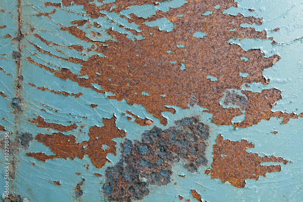 Old cracked paint pattern on rusty background Old cracked paint pattern on rusty background