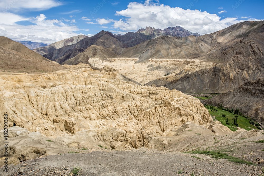 Moon land mountain in Leh, Ladakh, India