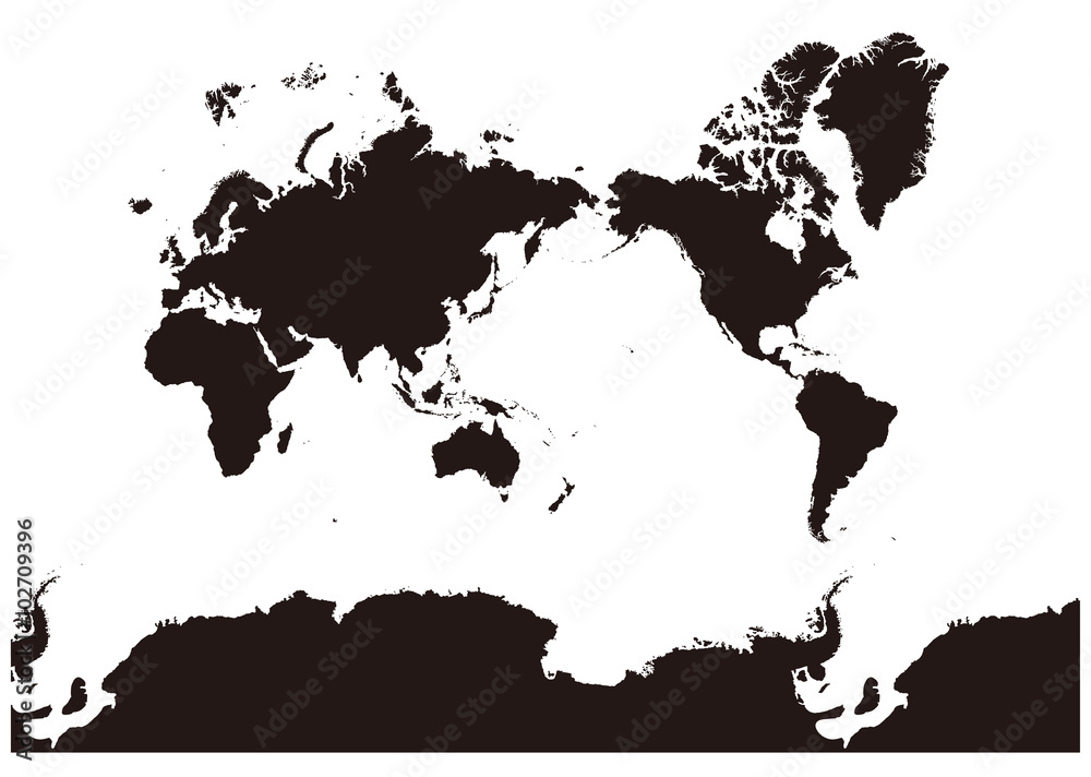 イラスト素材「世界地図」