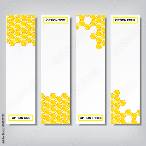 Beehive modern design business number banners template or website layout 
