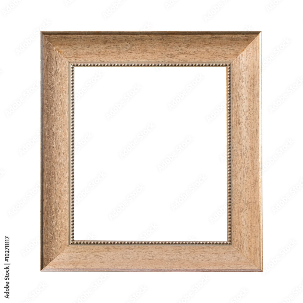 Fototapeta premium Wood frame isolated on white